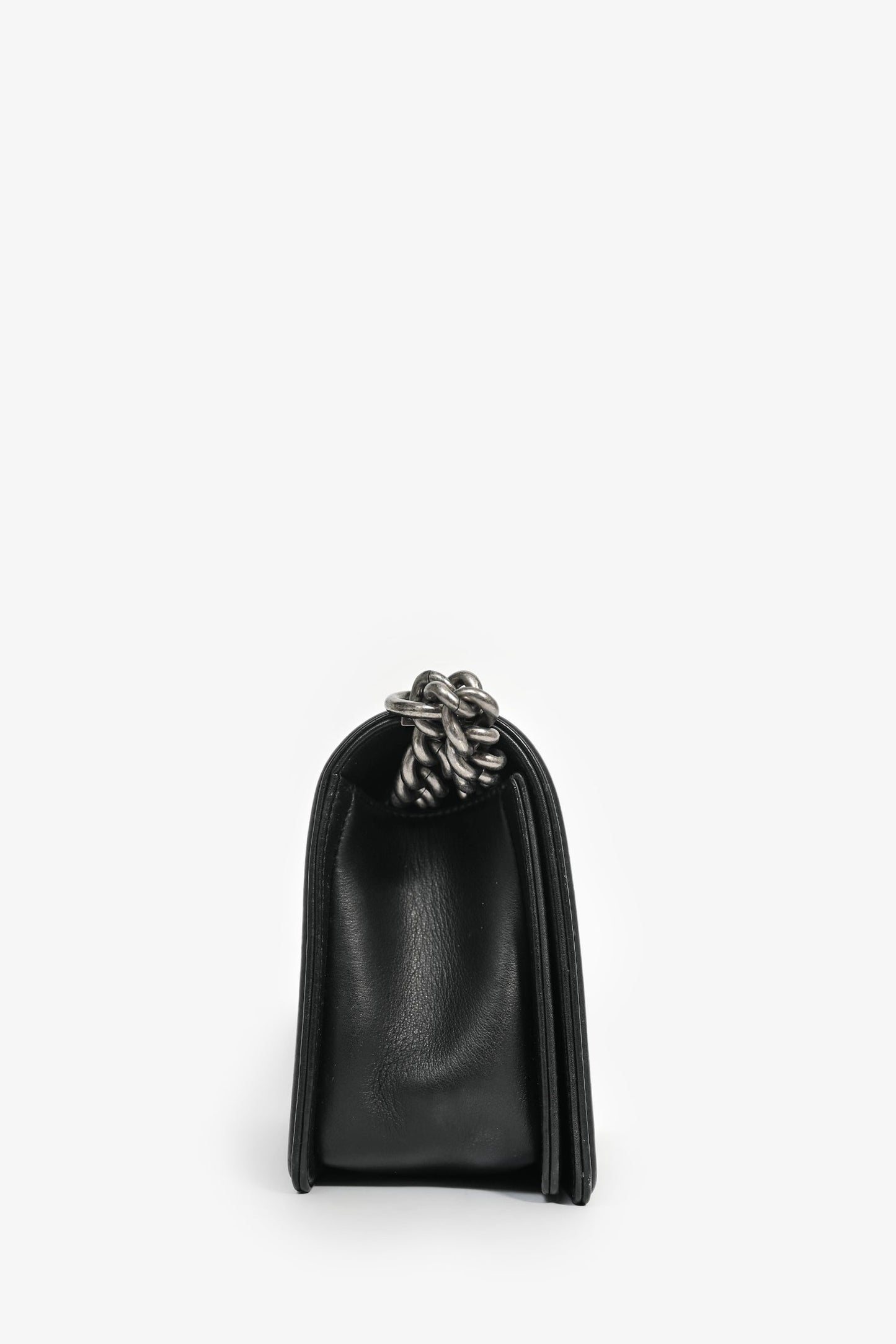 Chanel 2019 Black Leather Medium Boy Accessory