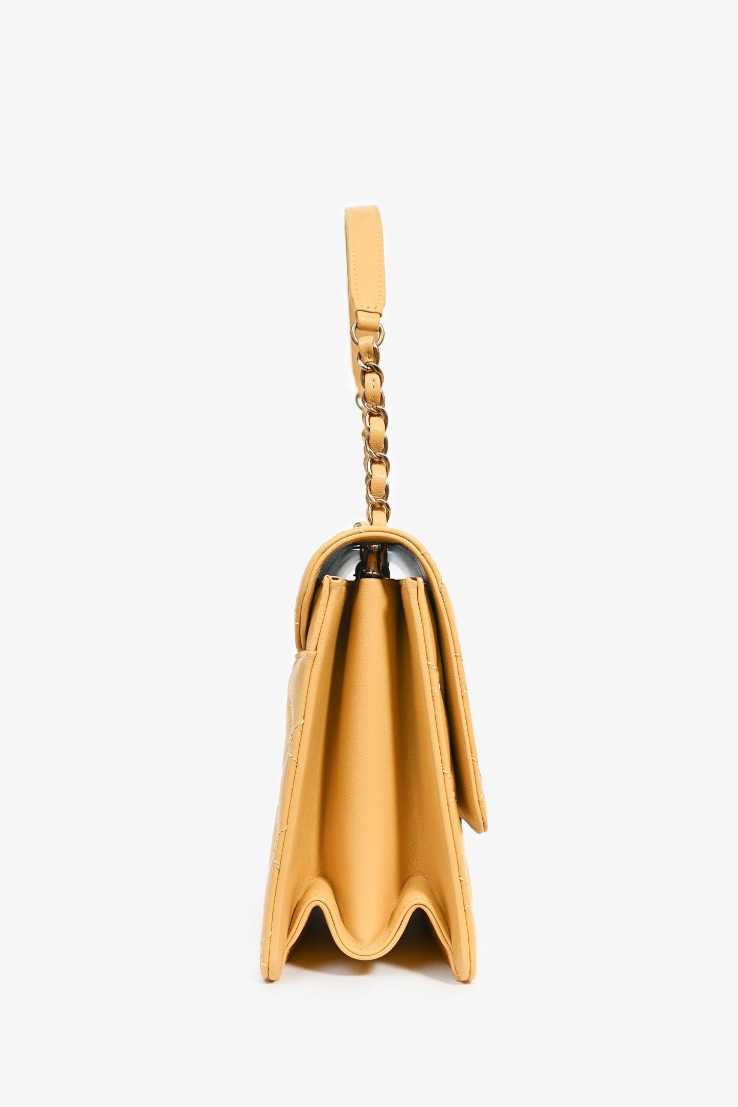Chanel ™ 2016-17 Yellow Quilted Leather Large Beauty Lock Chain Accessory
