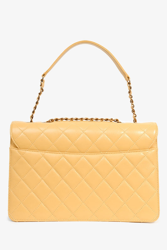 Chanel ™ 2016-17 Yellow Quilted Leather Large Beauty Lock Chain Accessory