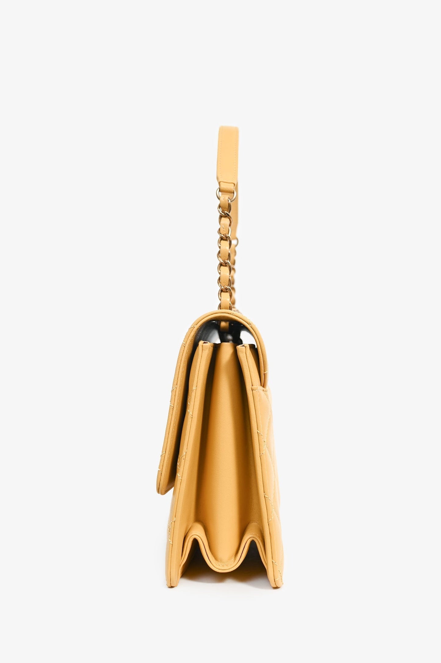 Chanel ™ 2016-17 Yellow Quilted Leather Large Beauty Lock Chain Accessory