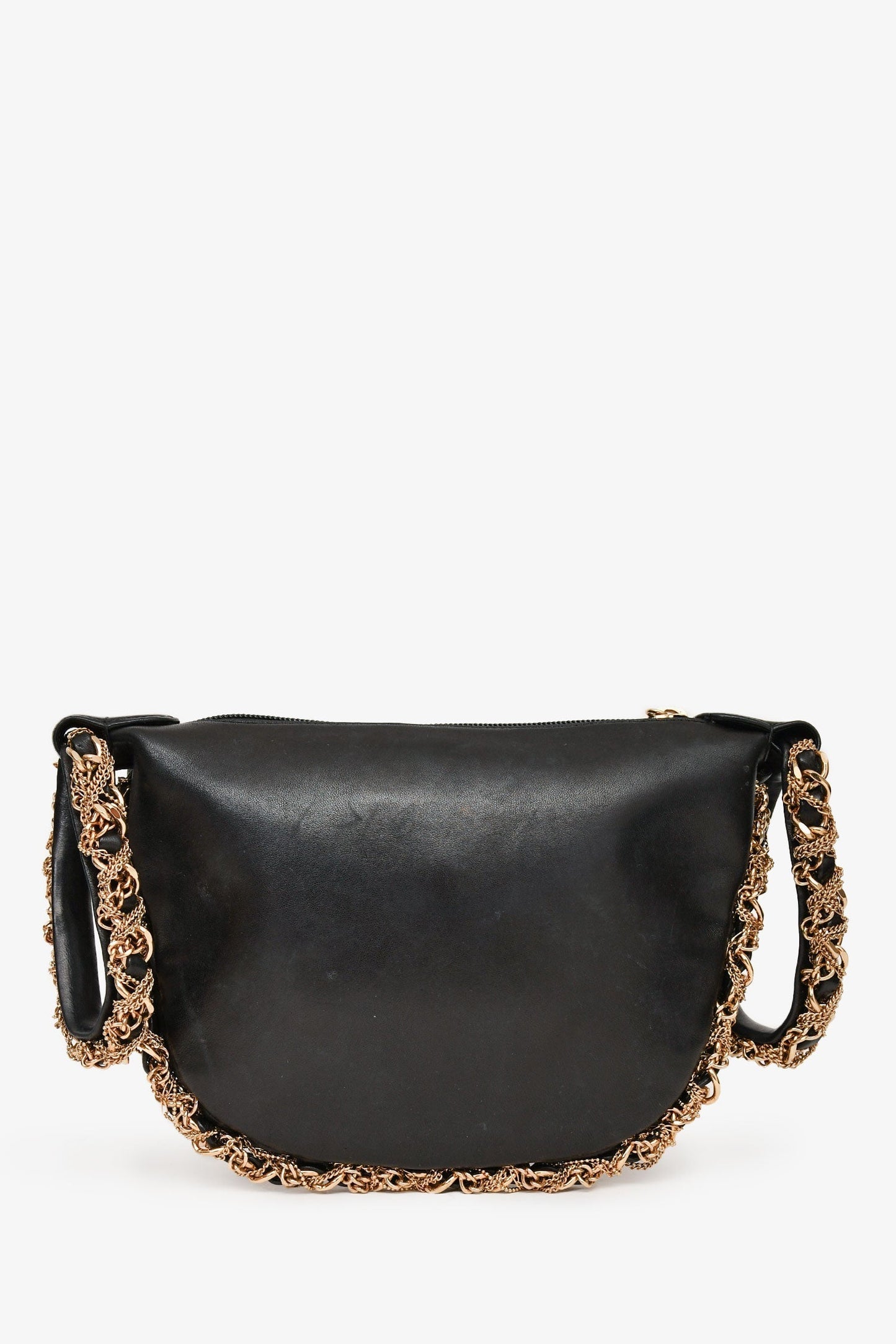 Chanel ™ 2012/13 Black Lambskin Twisted Chain Hobo Mini Handbag