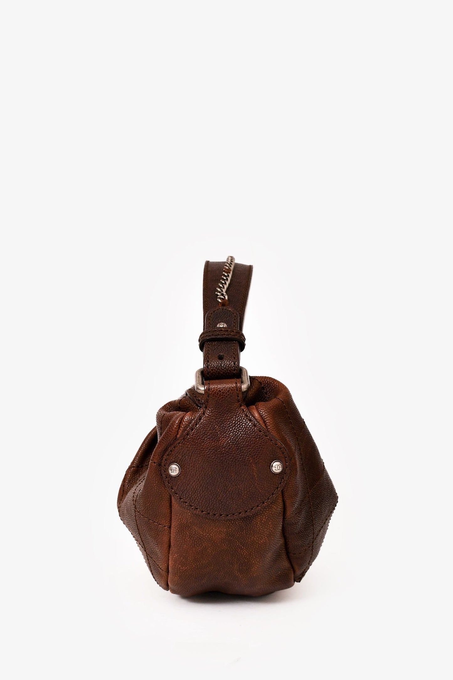 Chanel ™ 2005/2006 Brown Caviar Outdoor Ligne Small Hobo Bag