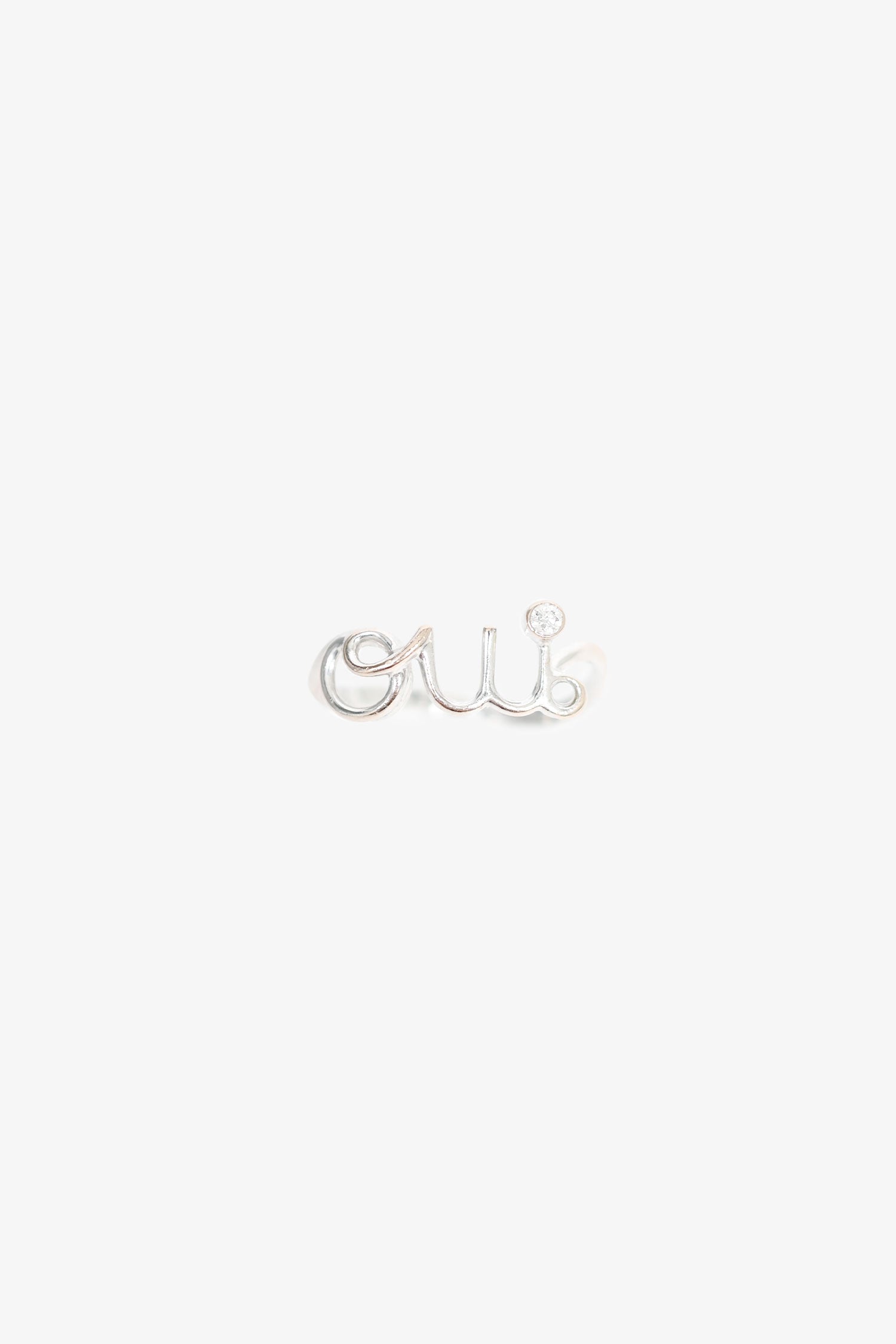 Dior Handbag Christian 18K Diamond 'Oui 'Ring White Gold