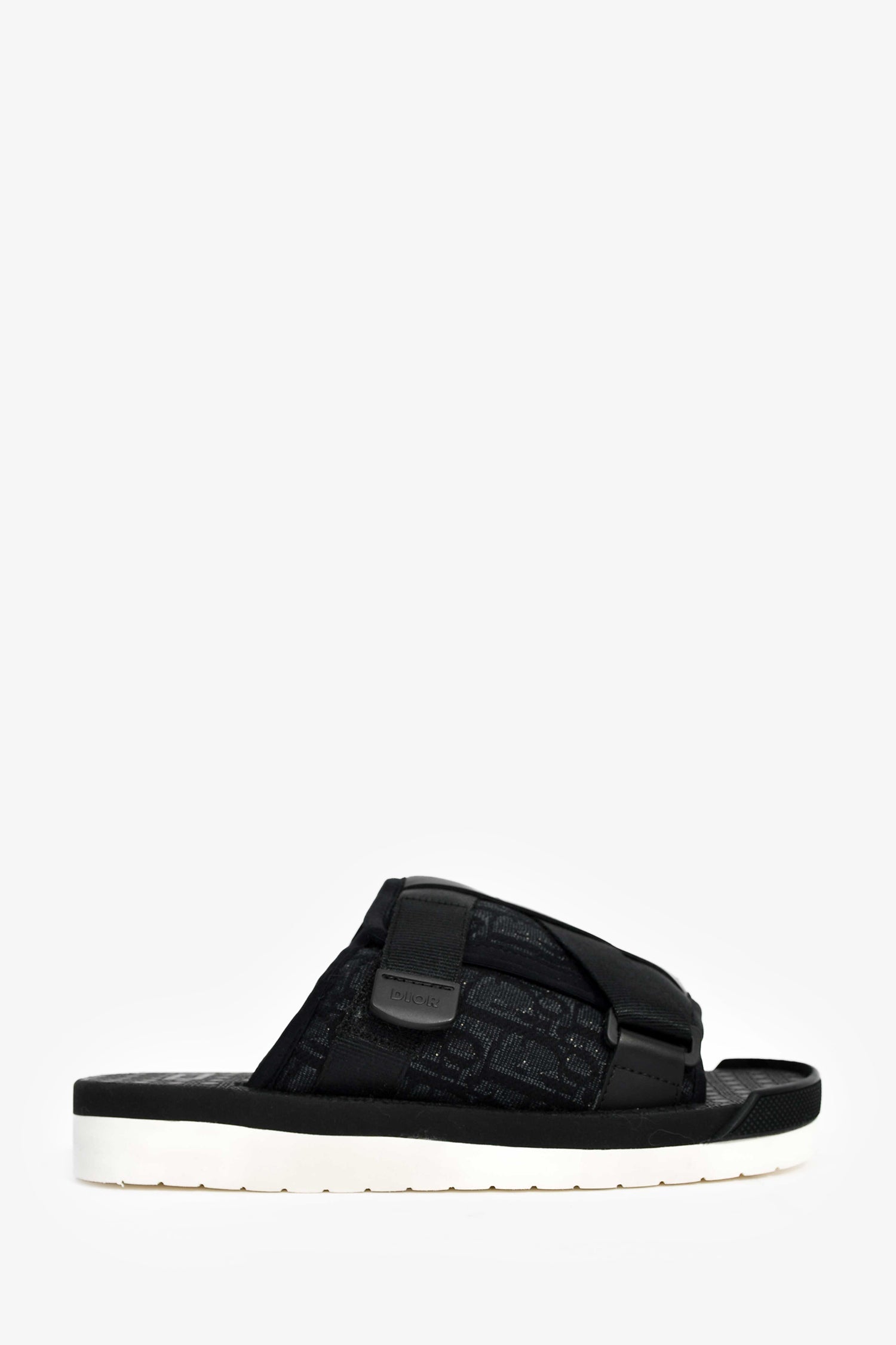 Dior Handbag Christian Oblique Jacquard 'Alpha' Sandals Black Shoes