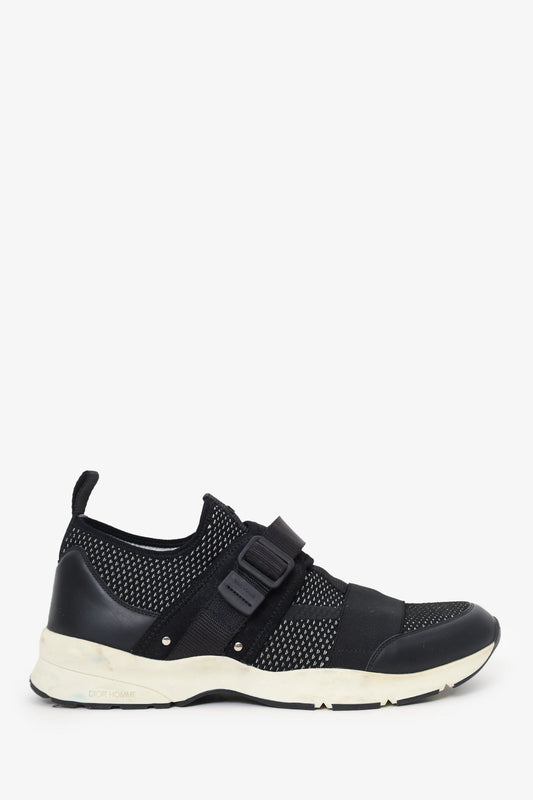 Dior Handbag Christian Buckle Detail Sneakers Black White Shoes