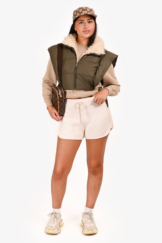 Dior Handbag Christian Cashmere Shorts Monogram Cream