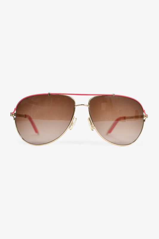 Dior Handbag Christian Aviator ' Simplicie' Sunglasses Pink Gold