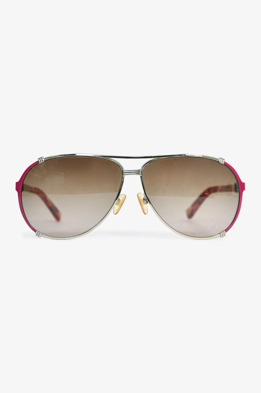 Dior Handbag Christian Aviator ' Chicago2' Sunglasses Pink Silver