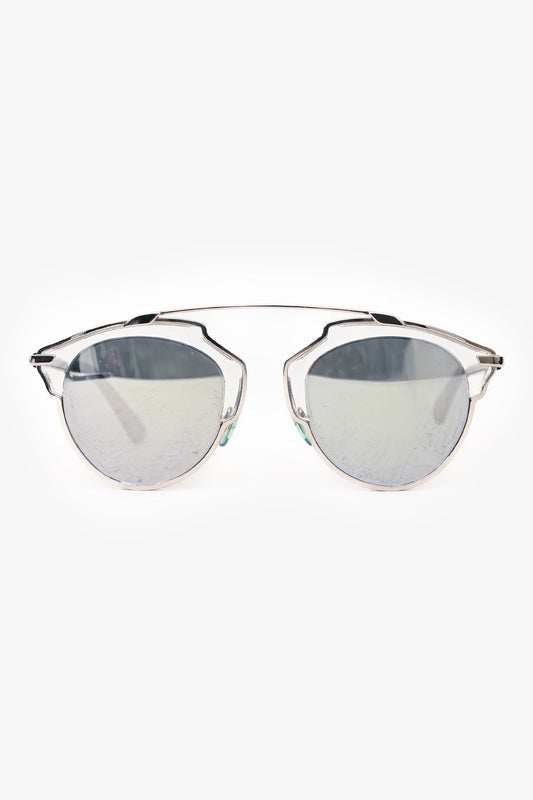 Dior Handbag Christian Tone SoReal Sunglasses Metal Silver
