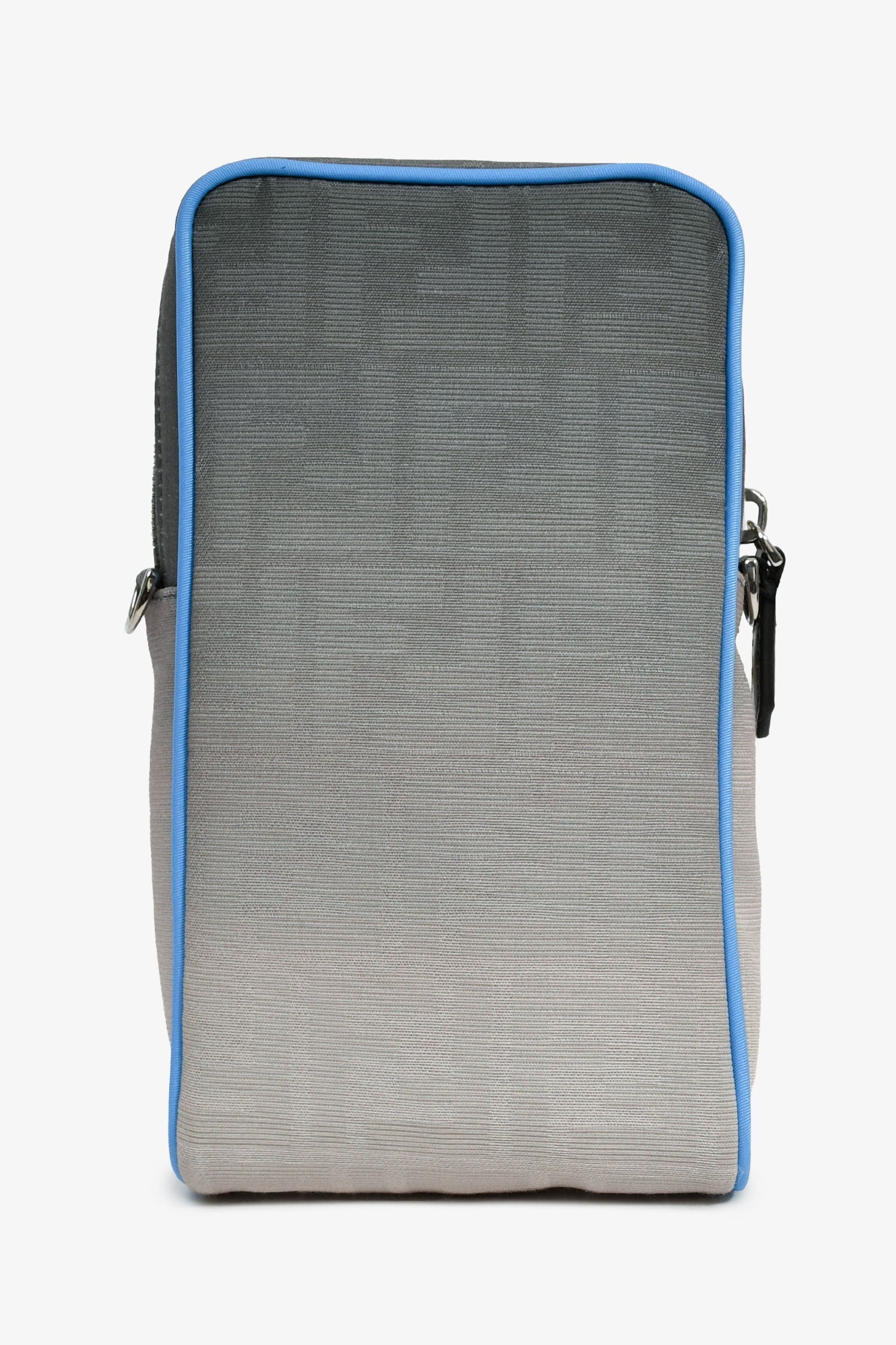 Fendi Grey Ombre Trim Vertical Crossbody Canvas Blue Gray Crossbody Bag