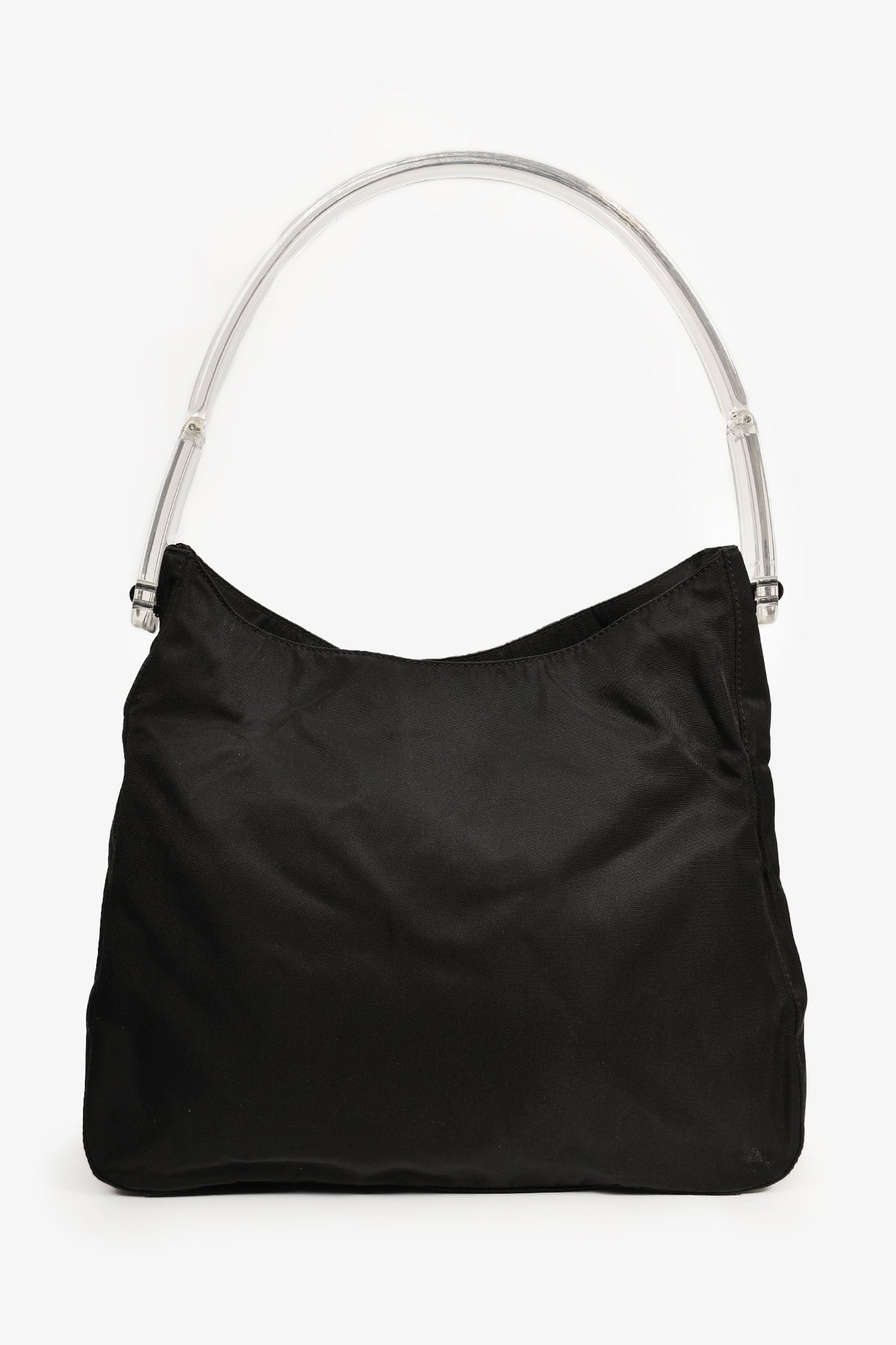 Prada Shoulder Bag Lucite Tessuto Nylon Black Logo