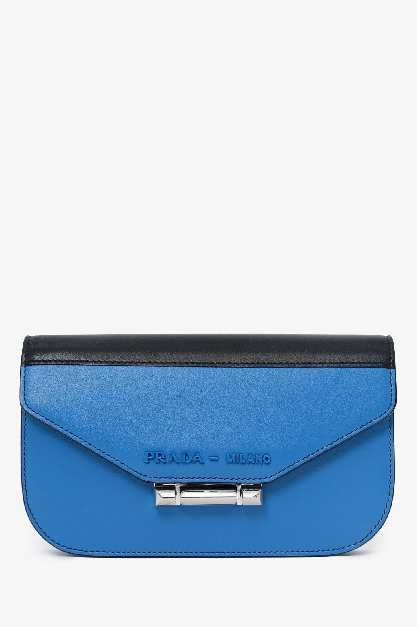Prada Crossbody Bag 'Sybille' Leather Black Blue