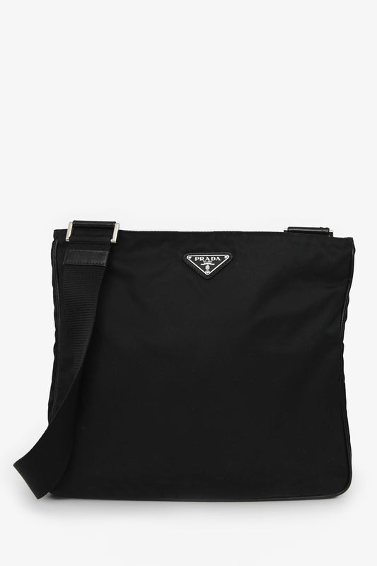 Prada Crossbody Bag Messenger Bag Nylon Black Nylon Messenger Bag