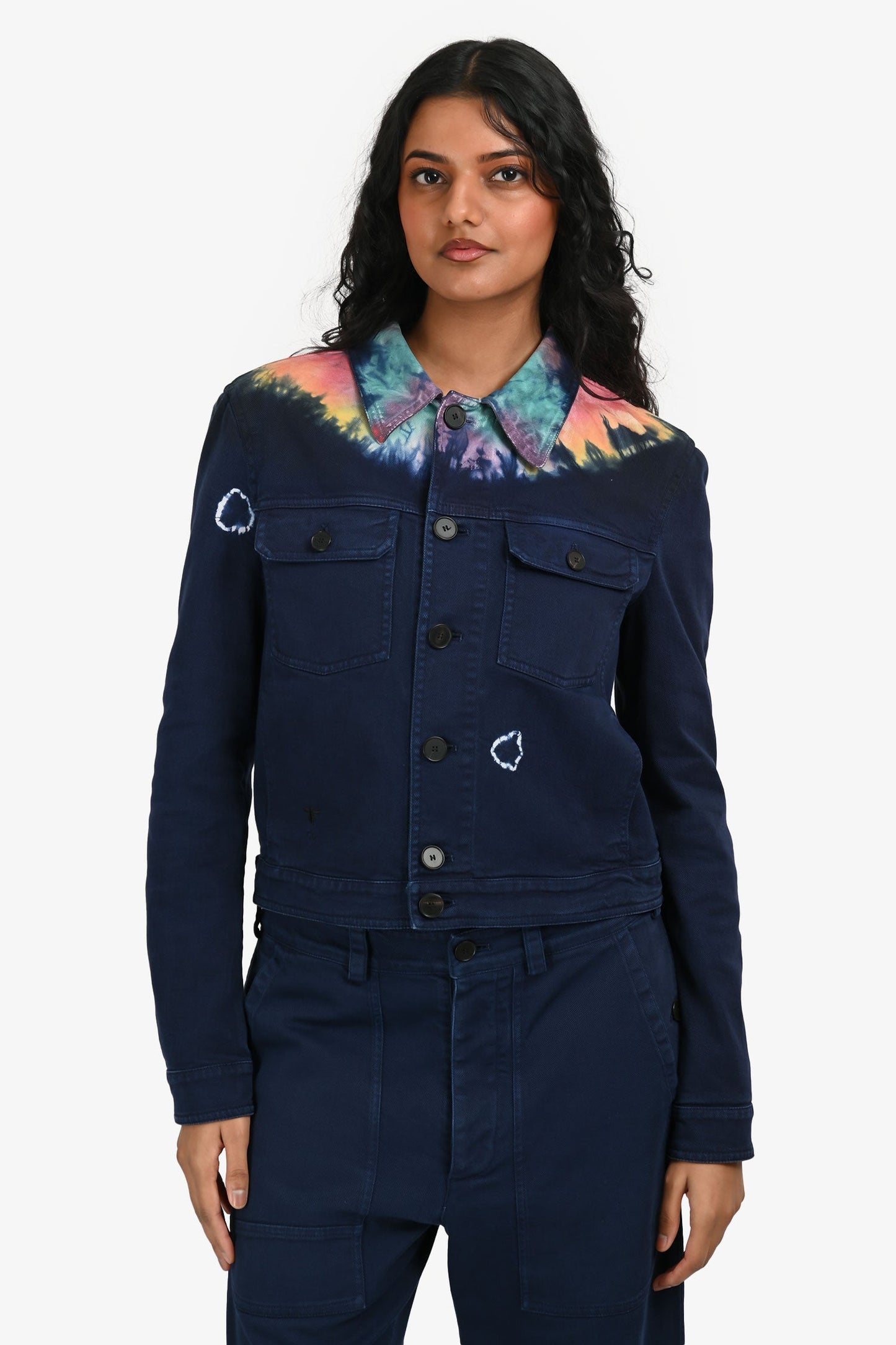 Dior Handbag Christian Tie Dye Jacket + Pants Sets Denim Navy