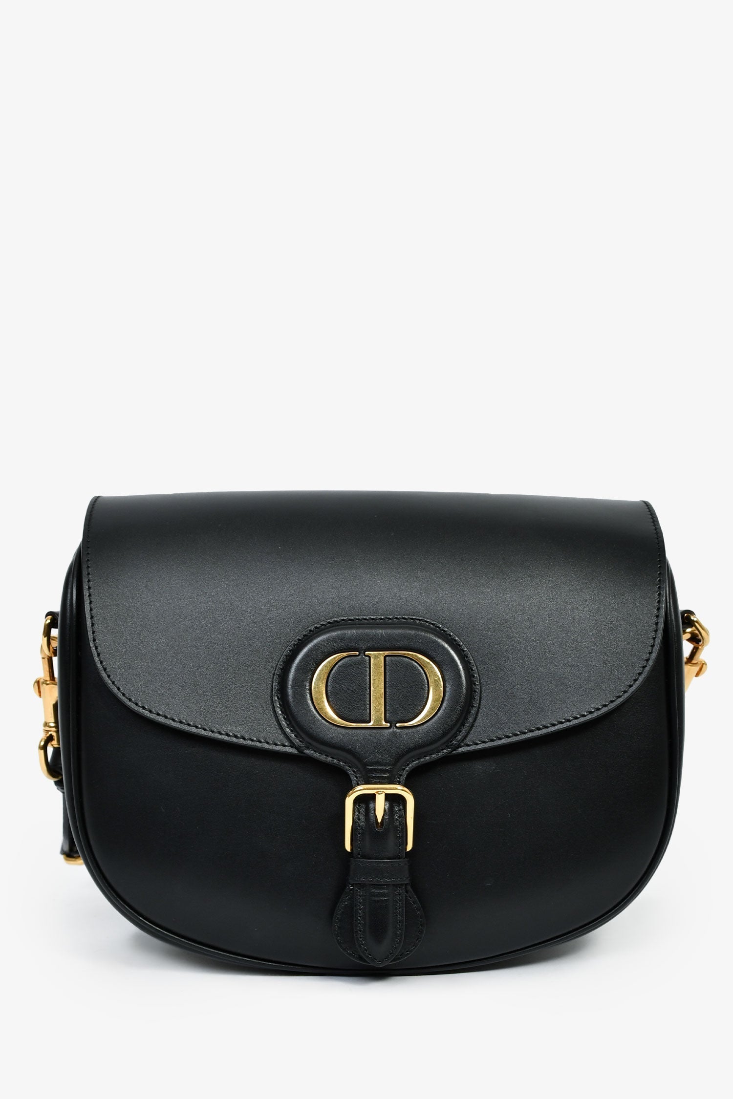 Dior Crossbody Bag Christian Bobby Oblique Strap Leather Canvas Black