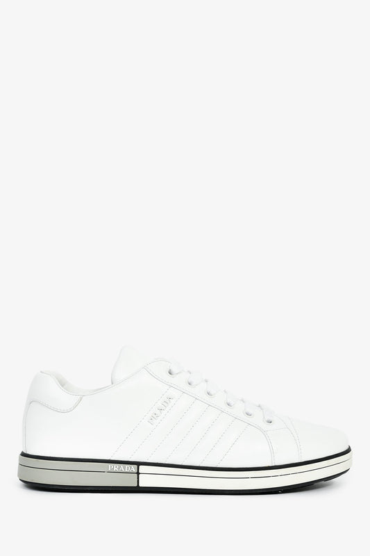 Prada Handbag Sneakers Leather White Shoes