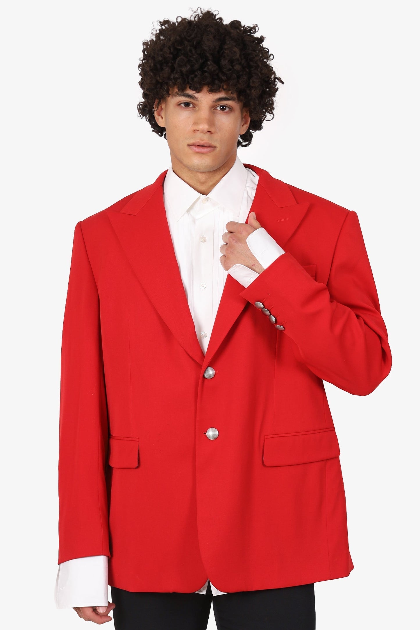 Prada Handbag Wool Blazer Red