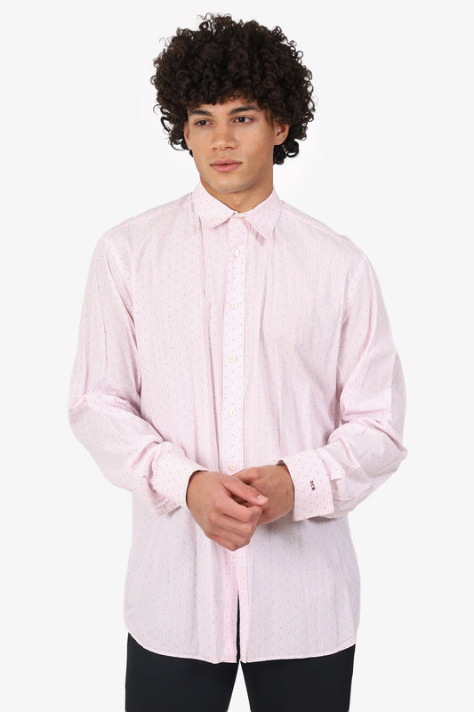 Prada Handbag Cotton Shirt Blue Pink