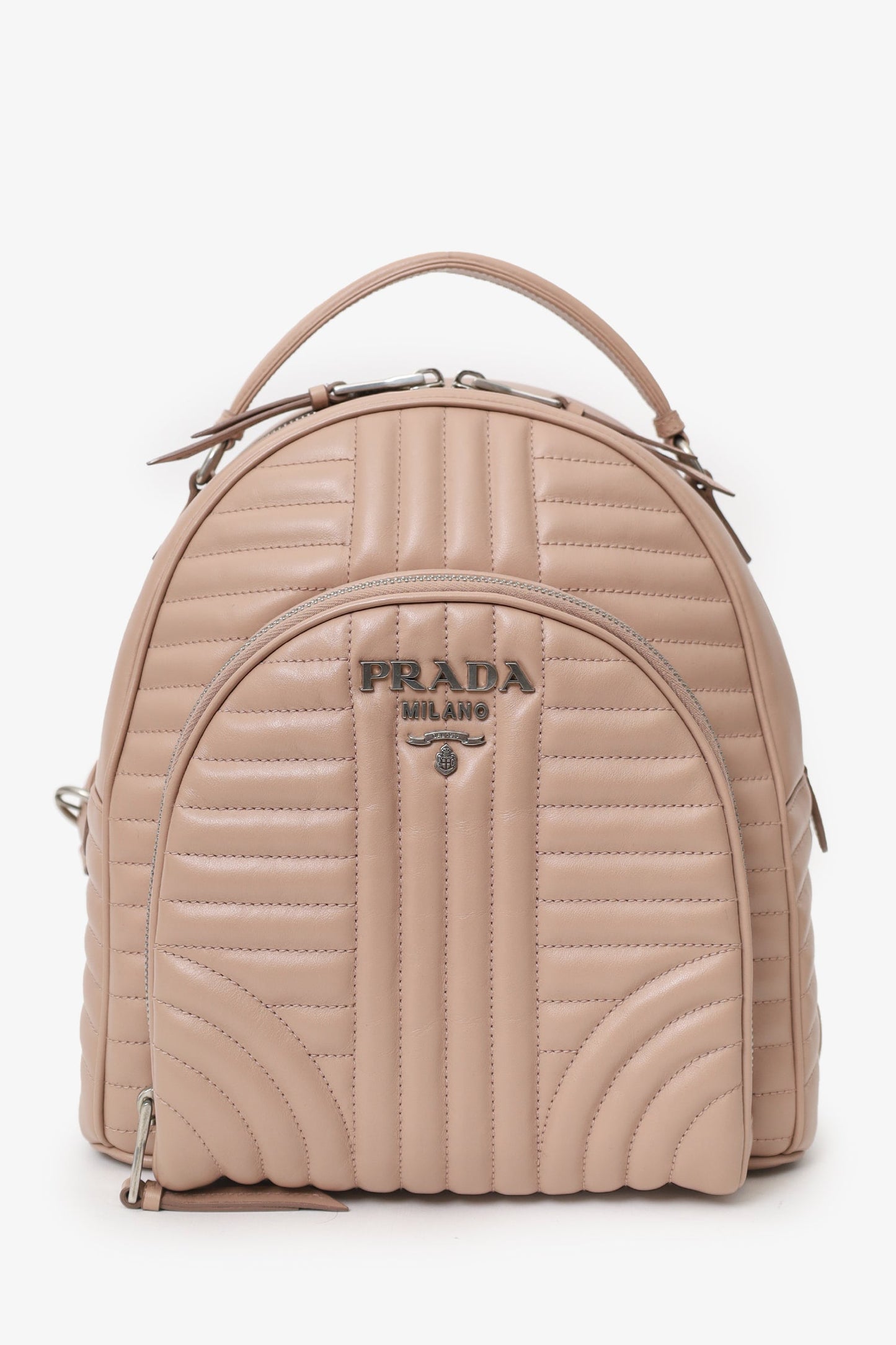 Prada Backpack Soft Calf Impunture Diagramme Pink