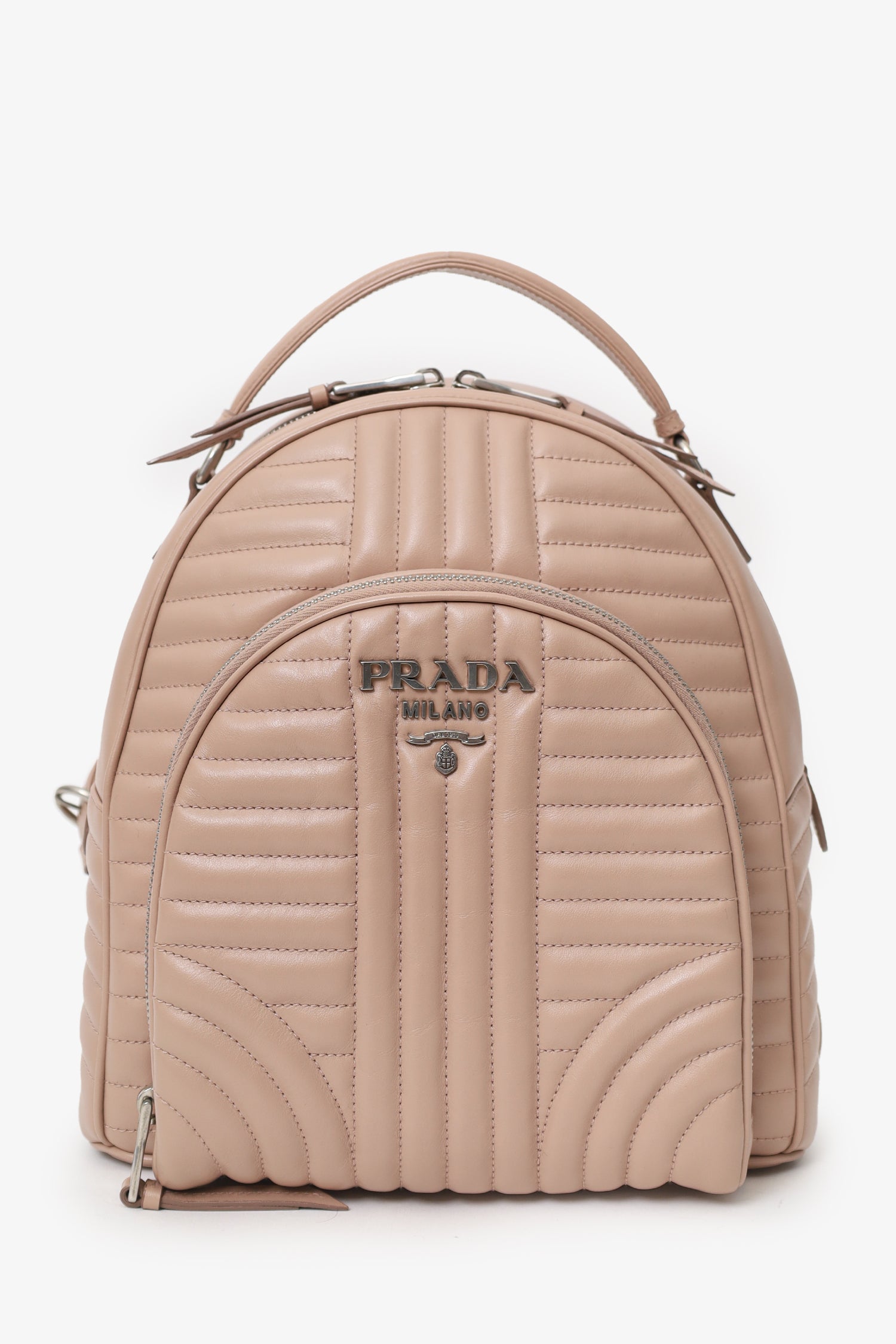 Prada Backpack Soft Calf Impunture Diagramme Pink