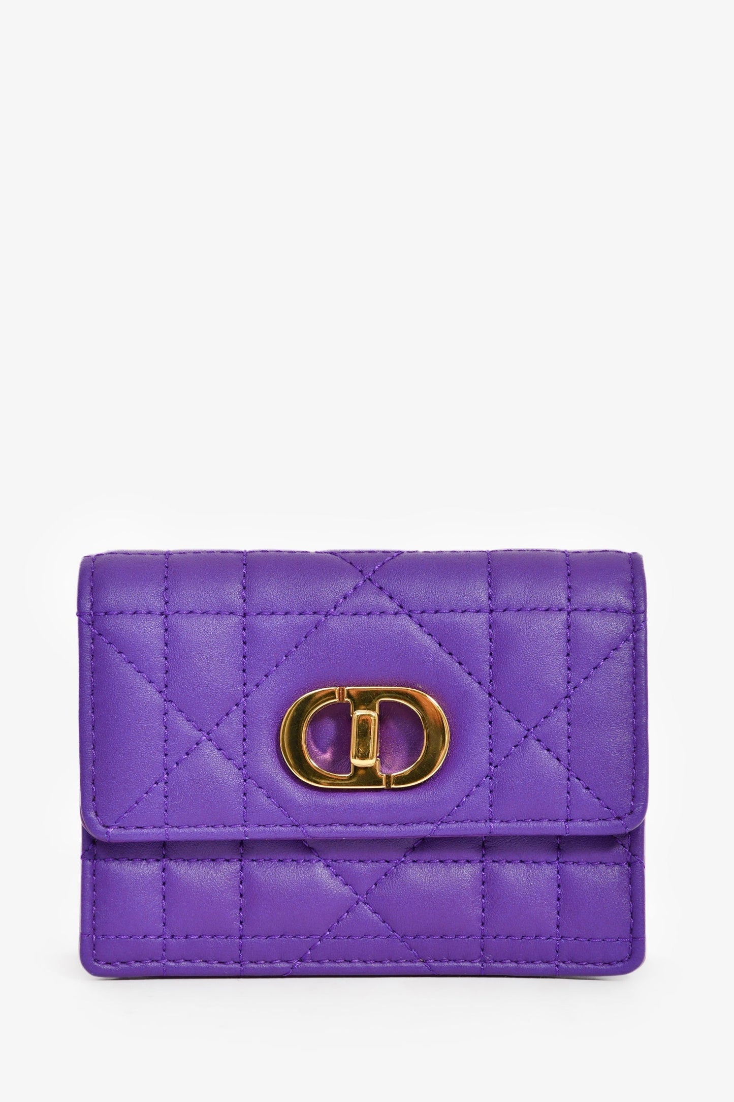 Dior Shoulder Bag Christian Cannage Miss Caro Bag Purple Micro