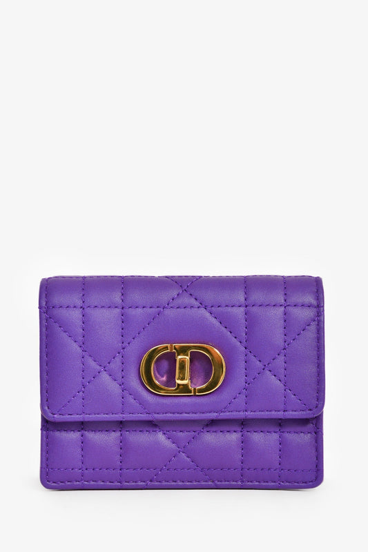 Dior Shoulder Bag Christian Cannage Miss Caro Bag Purple Micro
