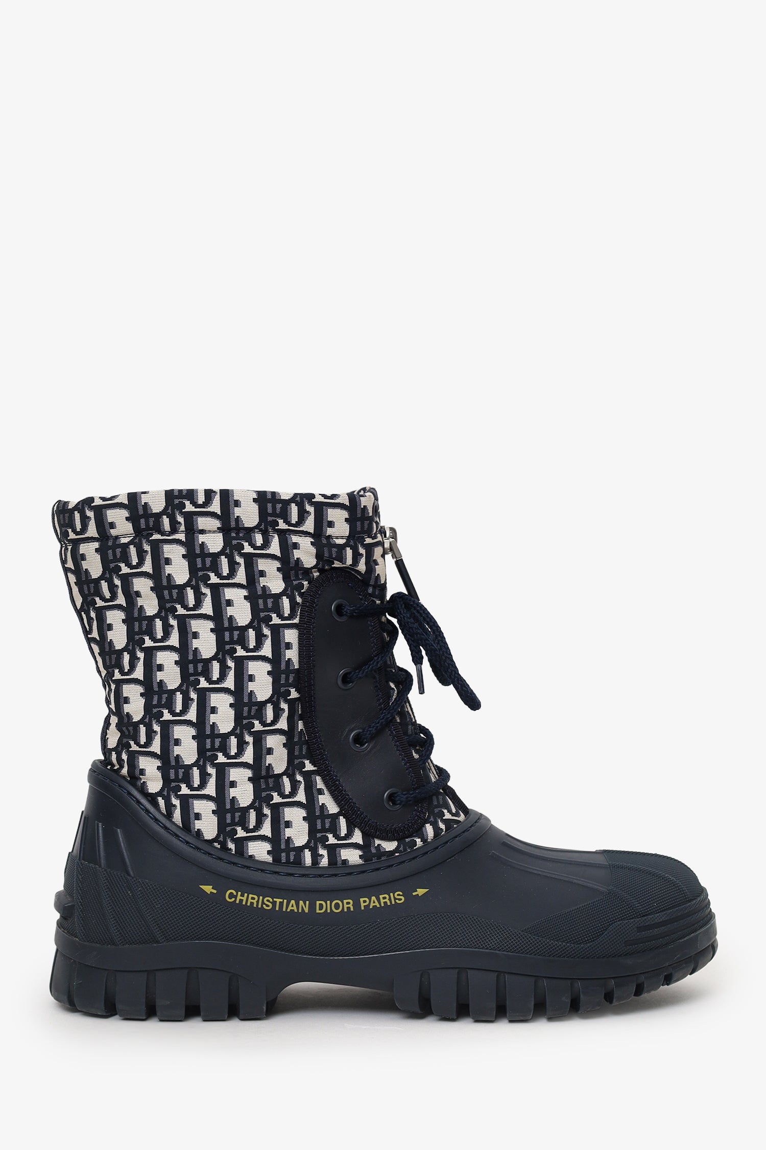 Dior Shoe Christian Oblique D-Venture Jacquard Boots Blue Shoes