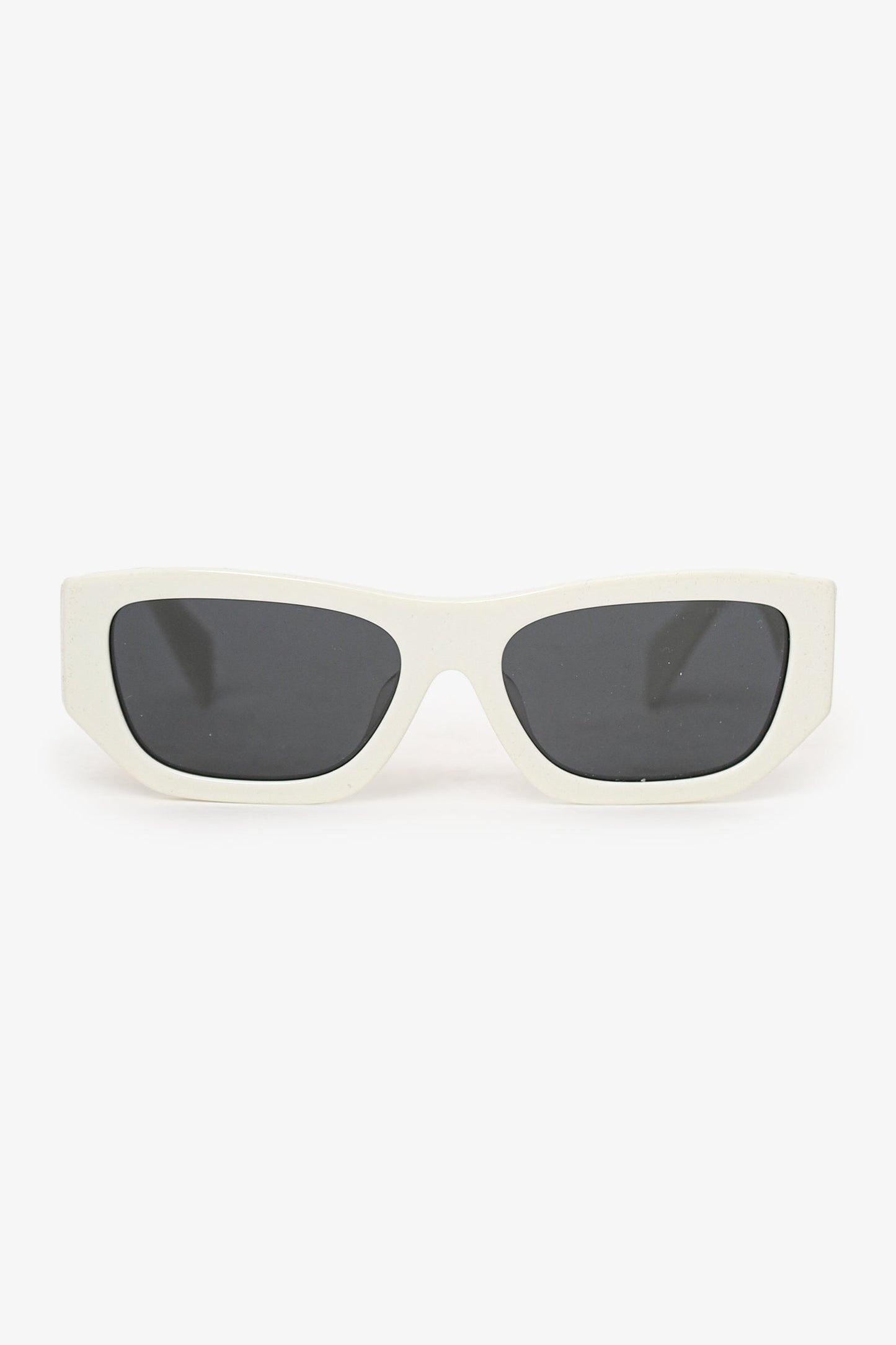 Prada Handbag Frame Symbole Sunglasses White