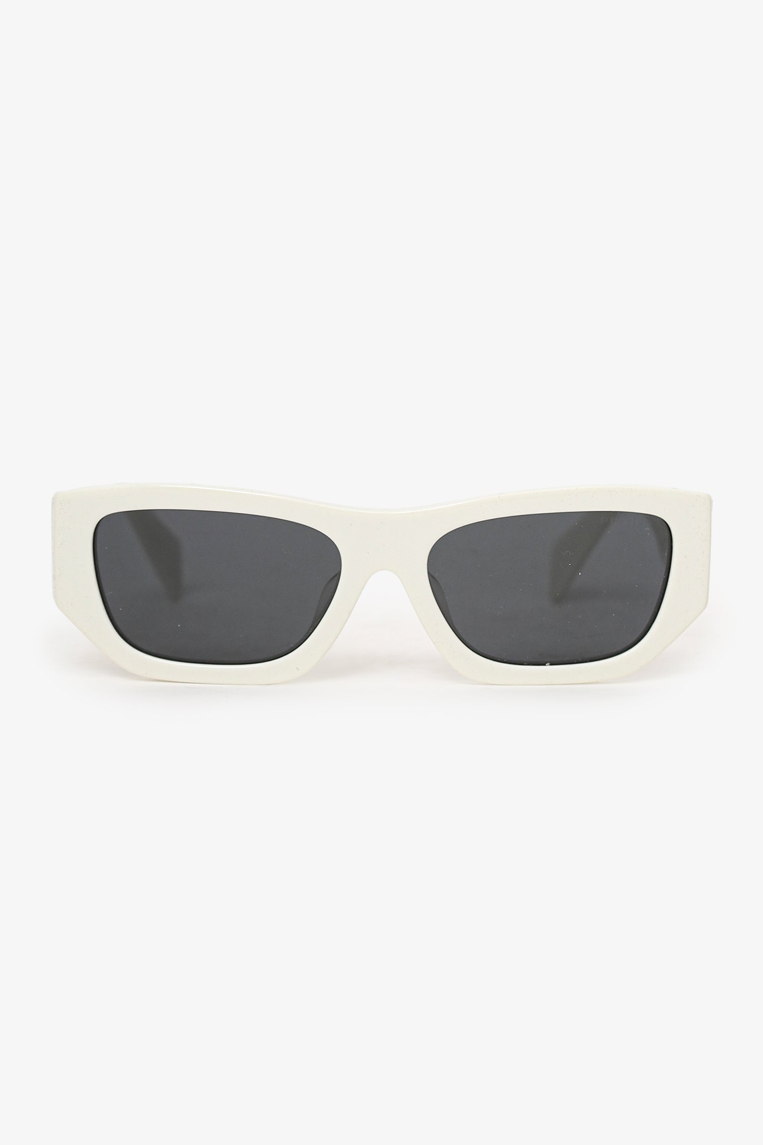 Prada Handbag Frame Symbole Sunglasses White