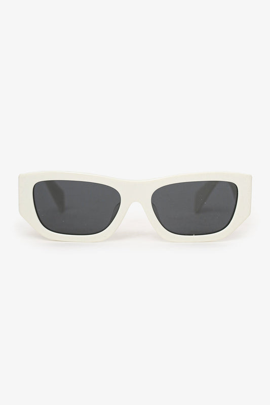 Prada Handbag Frame Symbole Sunglasses White