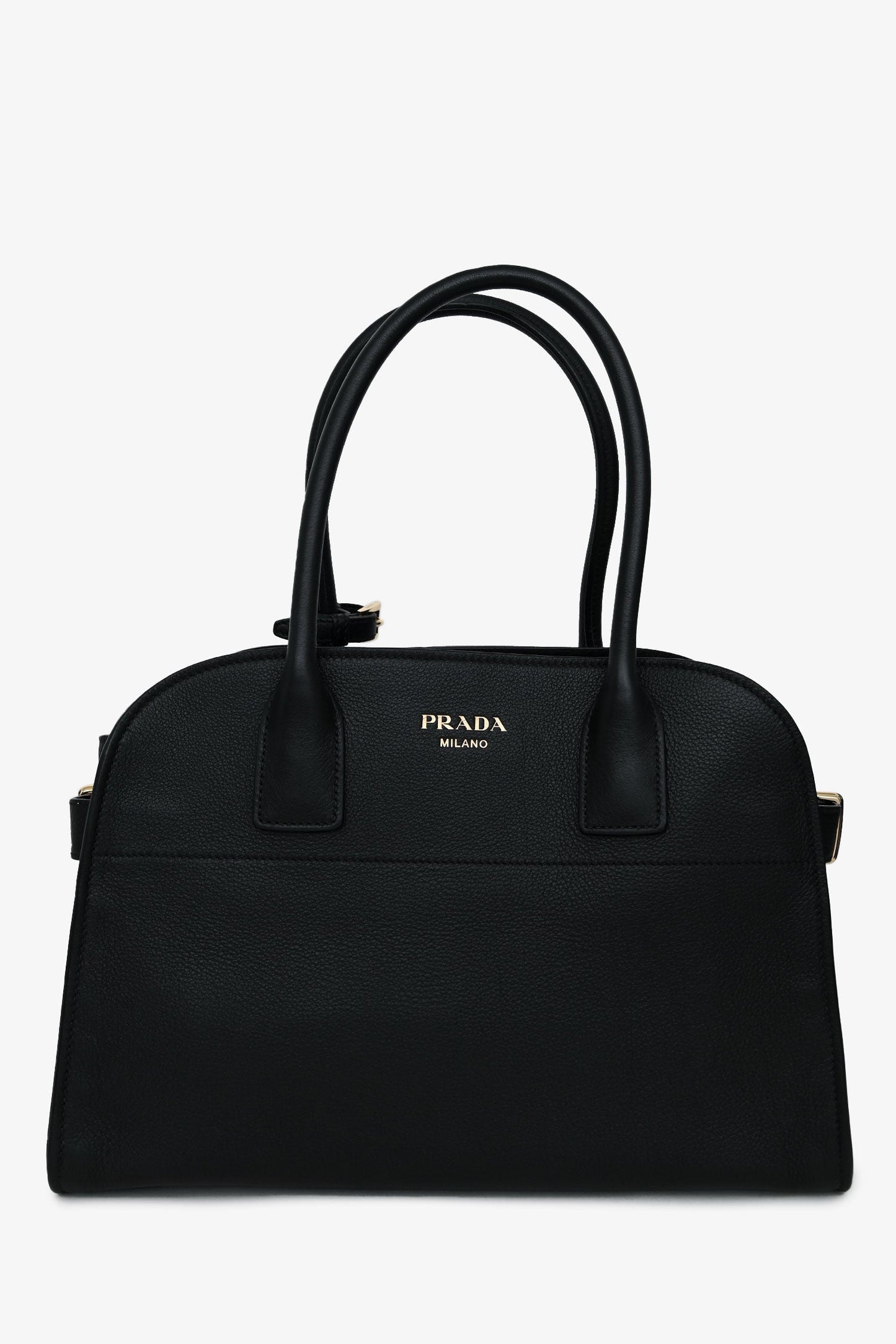 Prada Tote Bag Leather Black Medium