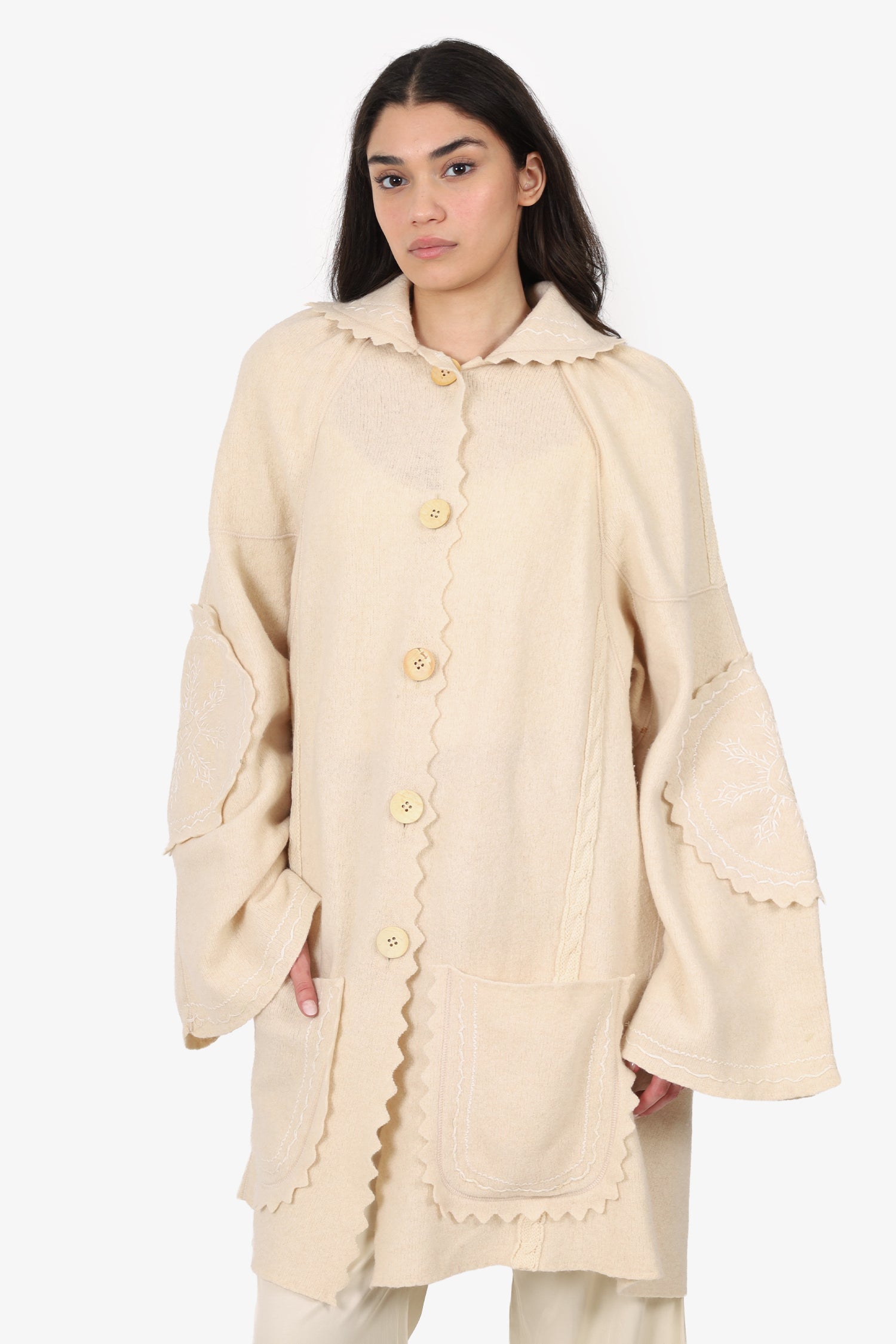 Dior Handbag Christian Jacket Cream Embroidered