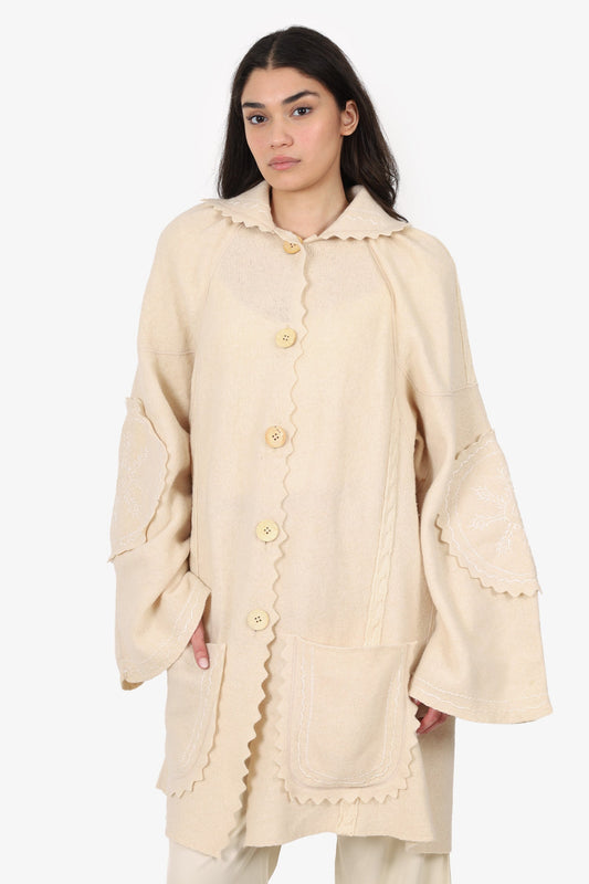 Dior Handbag Christian Jacket Cream Embroidered