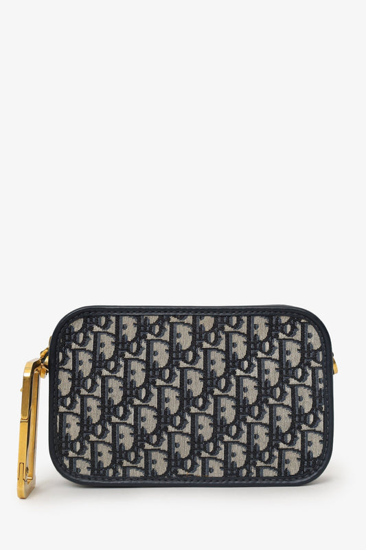 Dior Clutch Bag Christian Oblique 'quake' Clutch Blue Cream