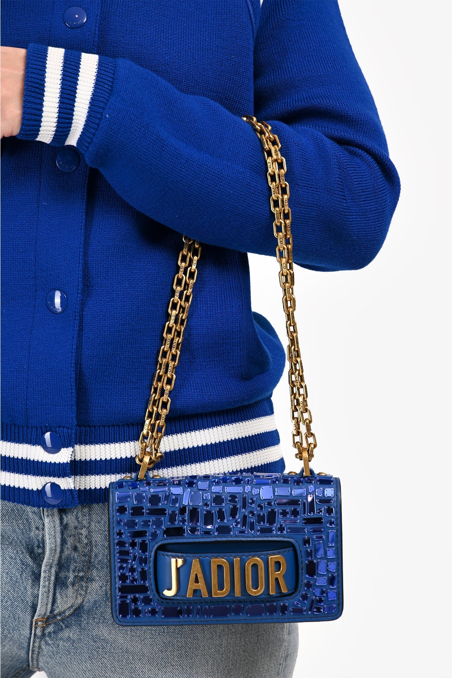 Dior Shoulder Bag Runway J' Mosaic of s Bag Blue Mini Flap
