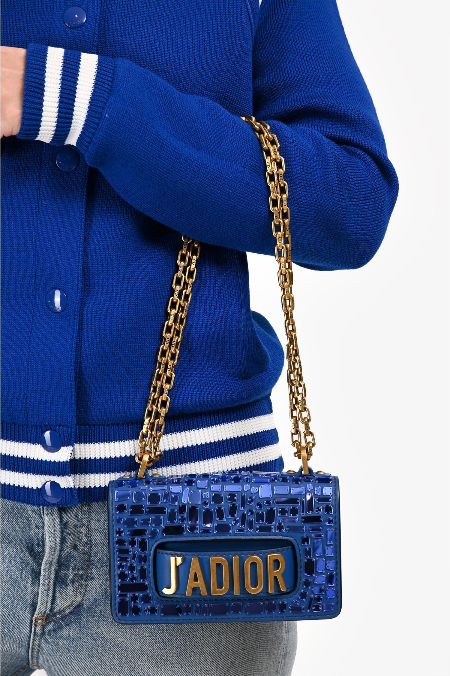 Dior Shoulder Bag Runway J' Mosaic of s Bag Blue Mini Flap