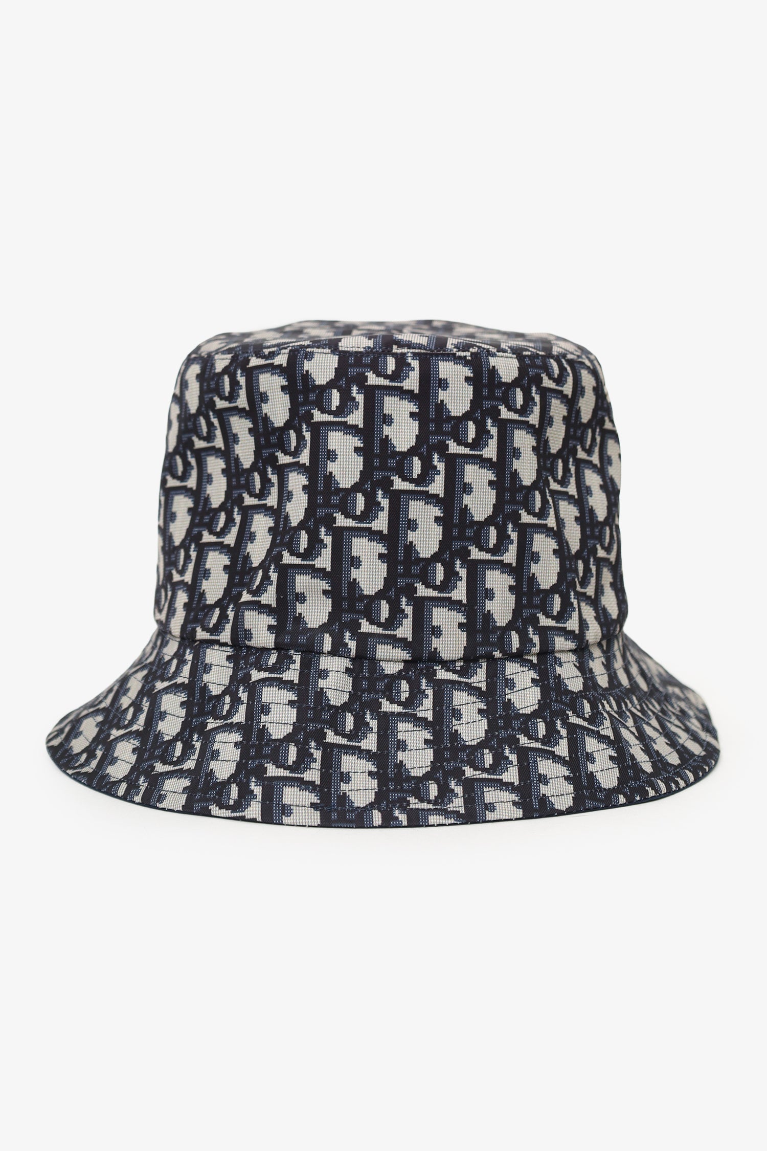 Dior Bag Christian Oblique Reversible Hat Blue Navy Bucket Bucket Bag