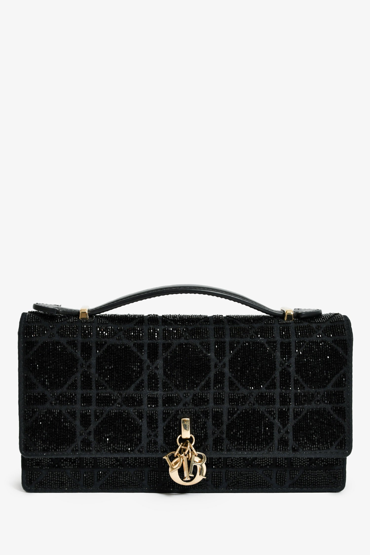 Dior Bag Christian Bead Embellished My with Black Mini Chain Mini Bag