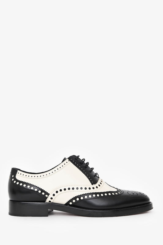 Dior Shoe Christian Oxford Brogue Lace up s Black White Shoes