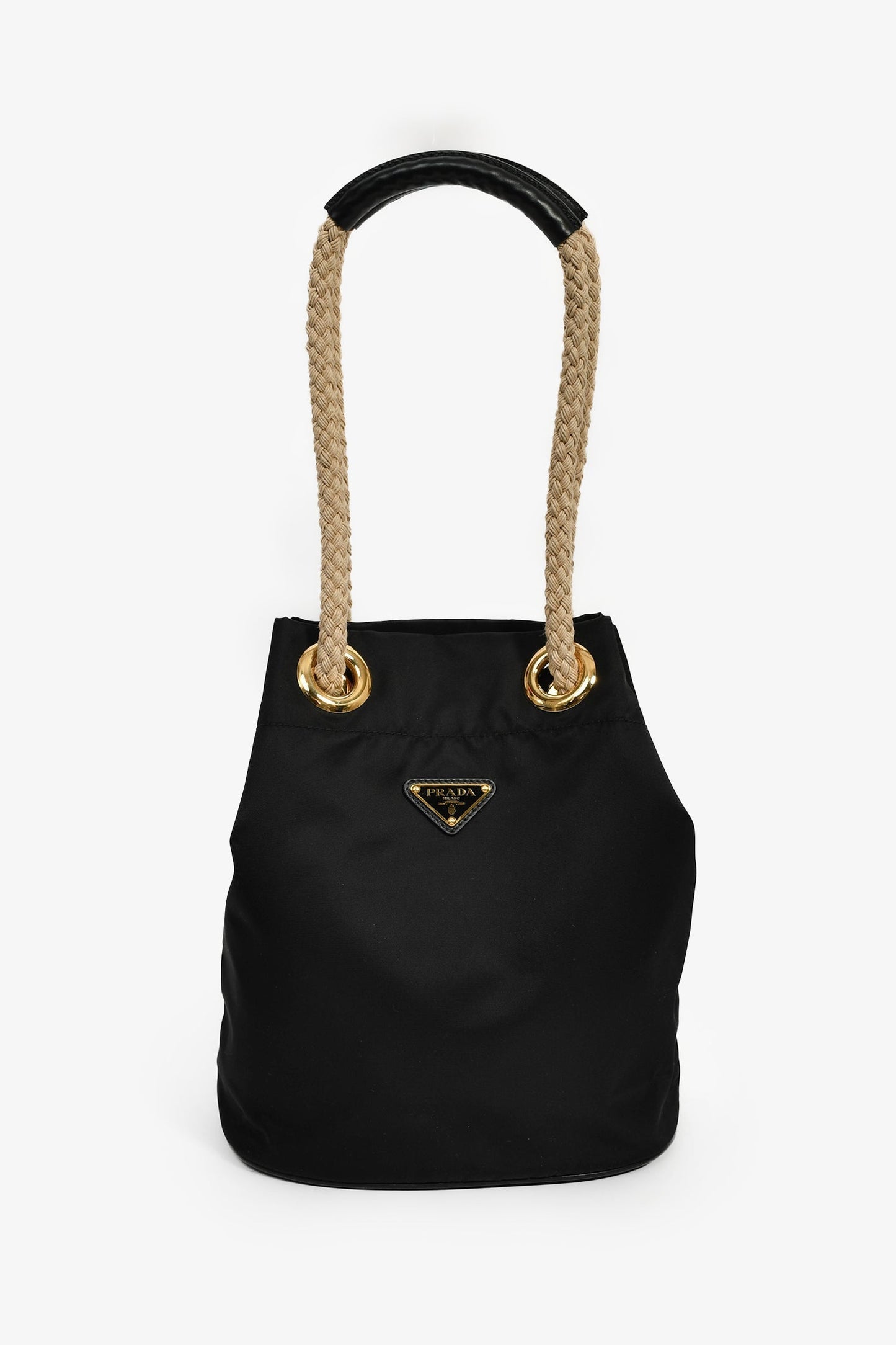 Prada Bag Re- 'Mariner' Nylon Black Bucket Bucket Bag