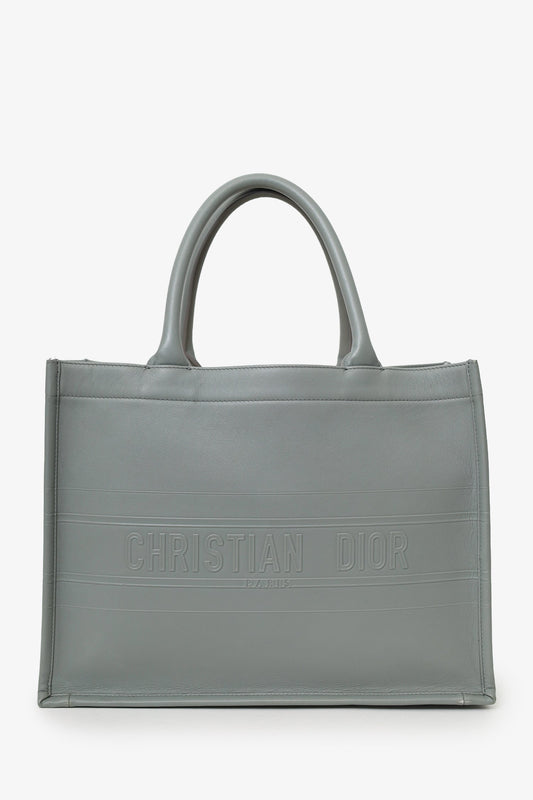 Dior Tote Bag Christian Grey 'Christian ' Book Tote Leather Gray Medium