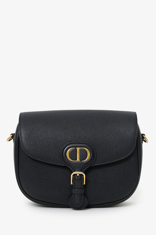 Dior Crossbody Bag Christian Bobby Bag Leather Black Medium