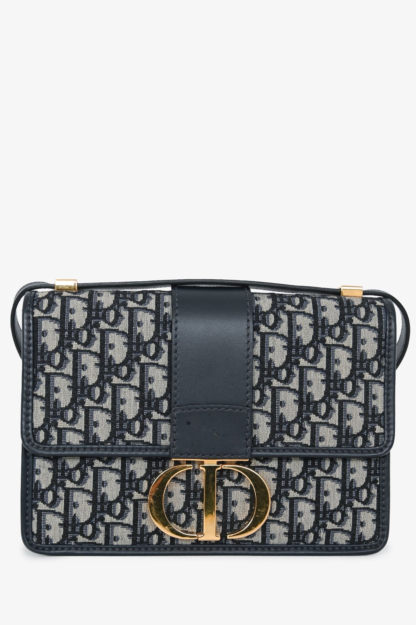 Dior Shoulder Bag Christian Oblique 30 Montaigne Leather Navy