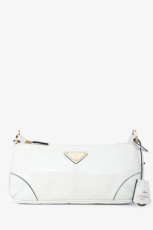 Prada Shoulder Bag 'Re-Edition ' with Leather White Medium
