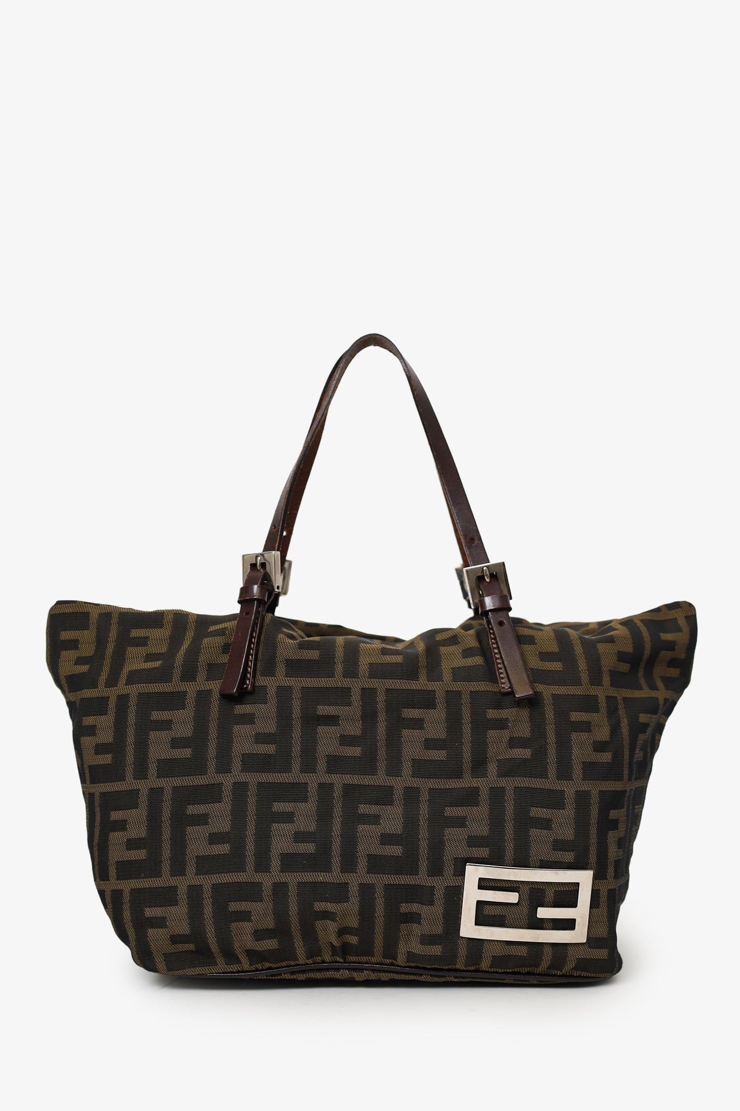 Fendi Ff Zucca Tote Canvas Brown Mini Tote Bag