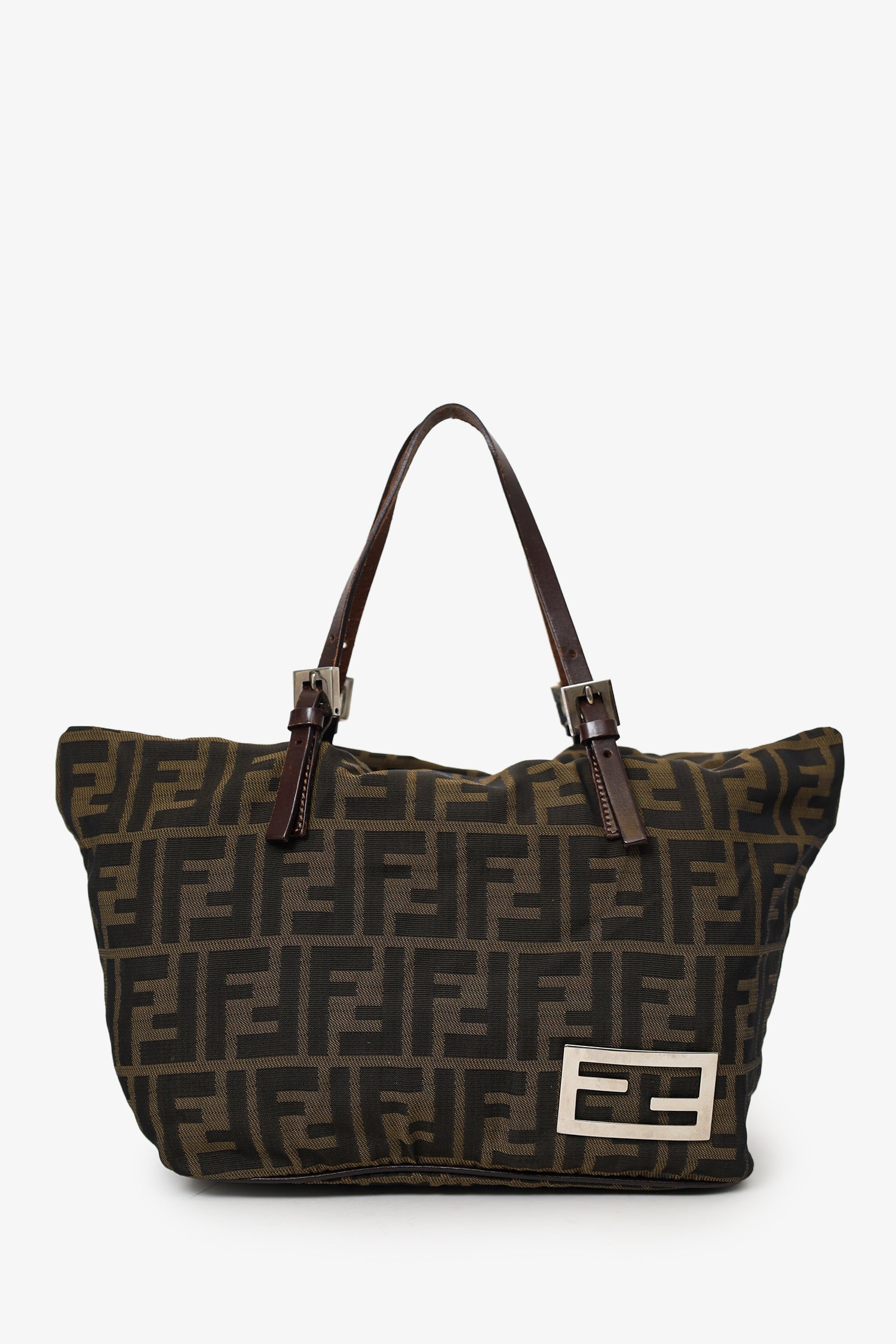 Fendi Ff Zucca Tote Canvas Brown Mini Tote Bag