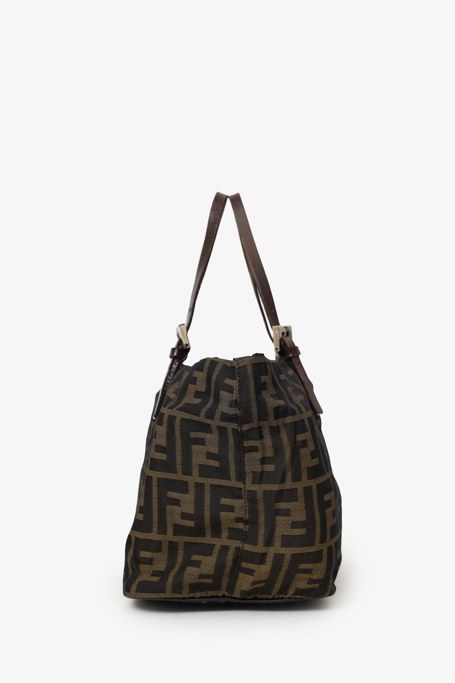Fendi Ff Zucca Tote Canvas Brown Mini Tote Bag