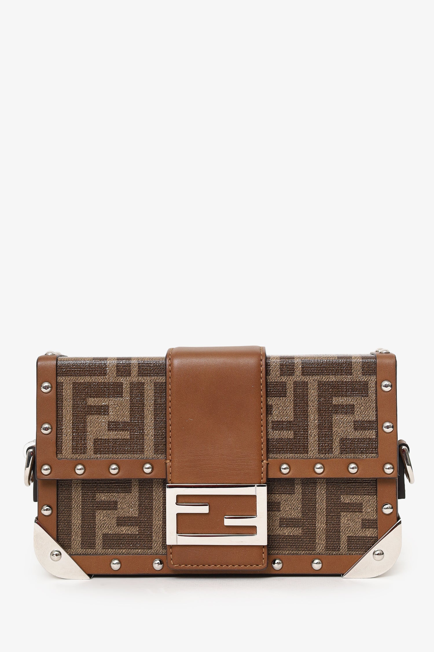 Fendi Ff Baguette Trunk Bag Brown Shoulder Bag
