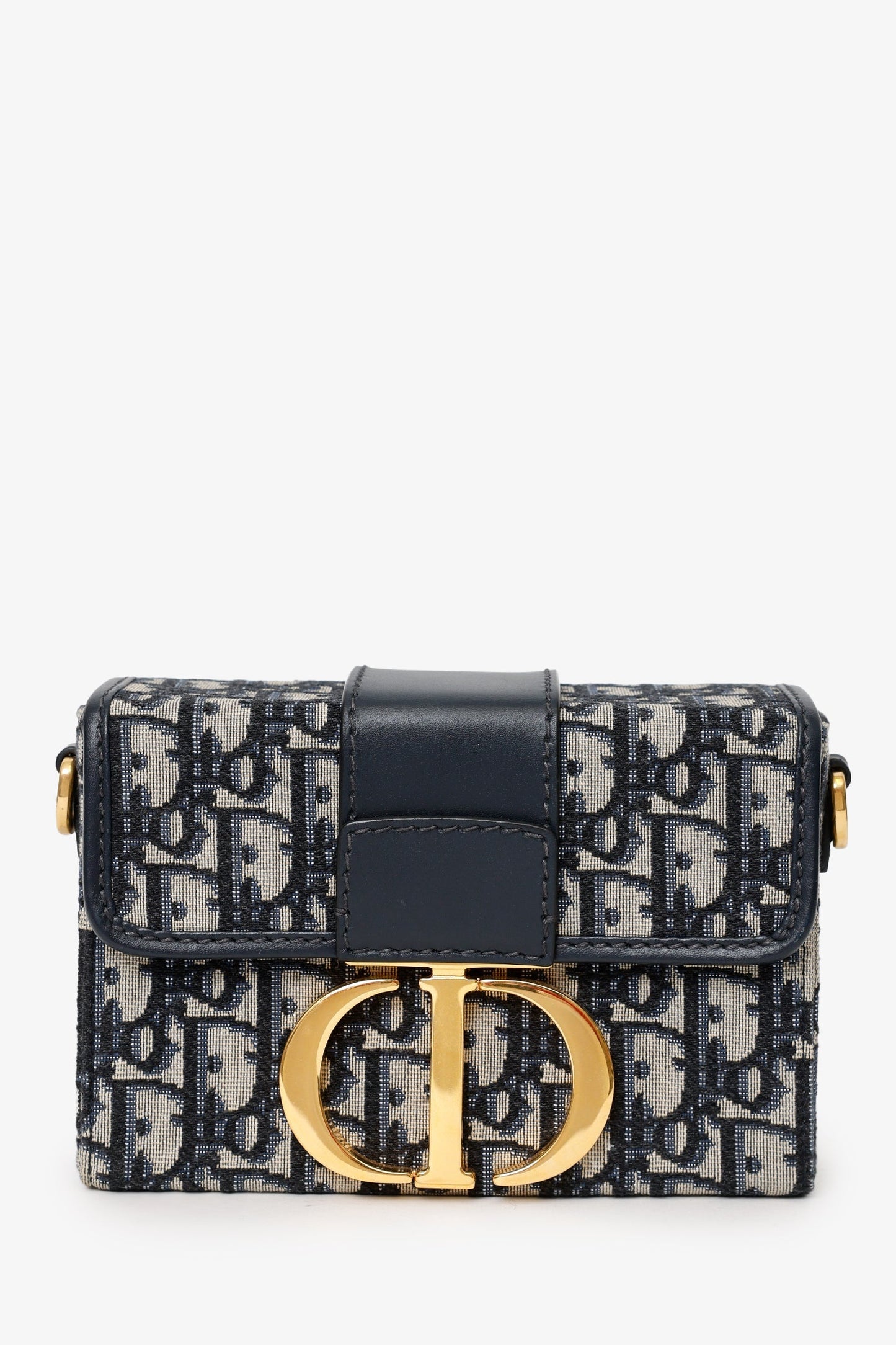Dior Crossbody Bag Christian Oblique Montaigne 30 Box Bag Navy