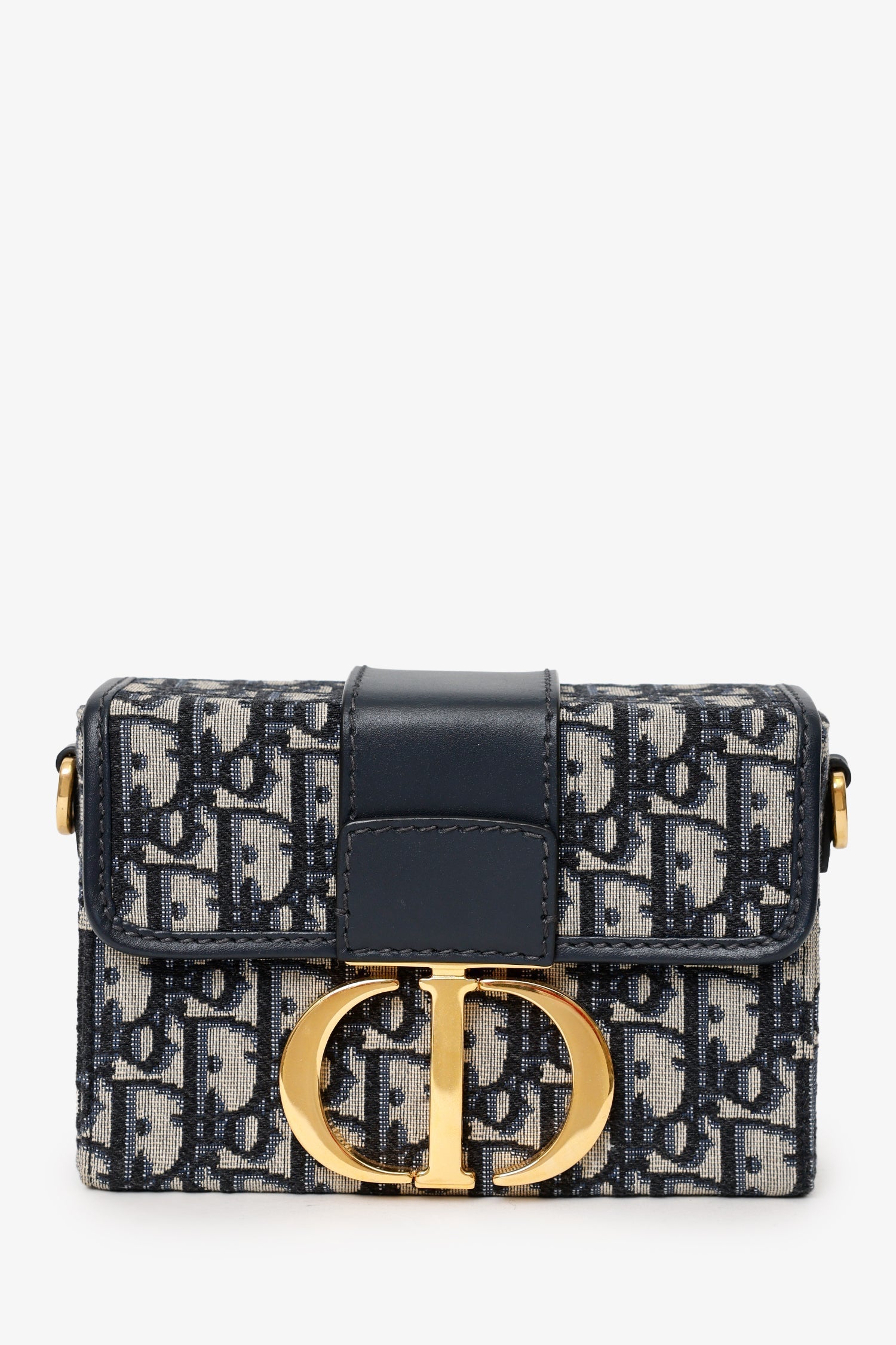 Dior Crossbody Bag Christian Oblique Montaigne 30 Box Bag Navy